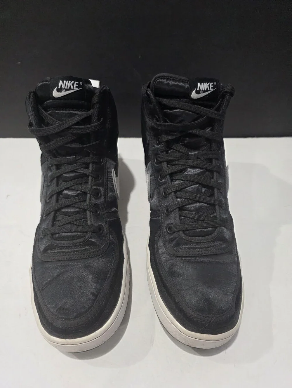 Nike Vandal High Supreme Black White Nylon Retro Basketball Sneakers Men's 12